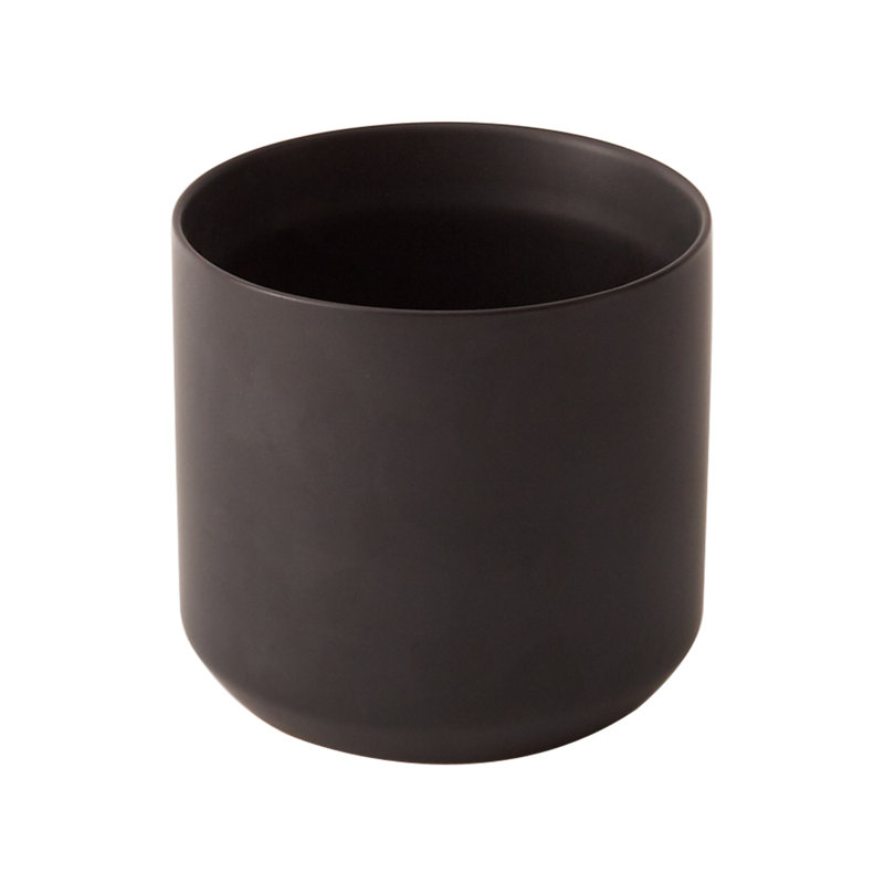 Pot à fleurs en céramique Parsons, Noir, H 6,75 po x l 7 po x P 7 po