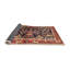 Tapis rouge / noir à motif floral-1626649894