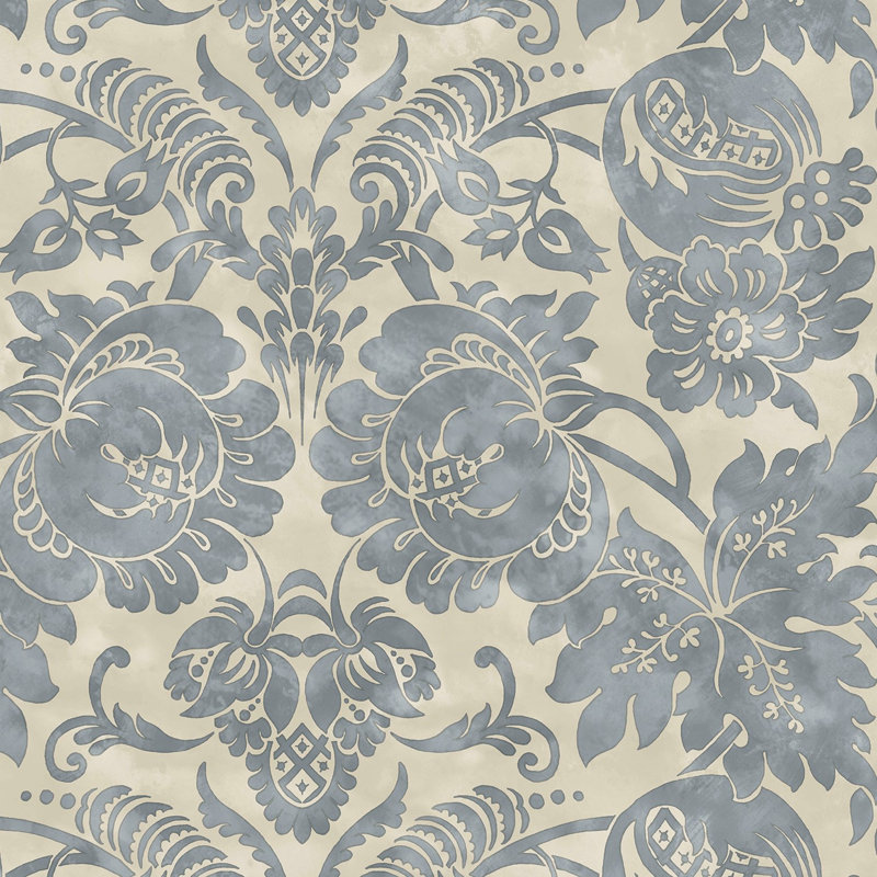 Martha Stewart Florentine Tarn  Wallpaper, Blue