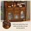 Armoire latérale de rangement murale en bois massif de style américain 62,99 po brun-632766420
