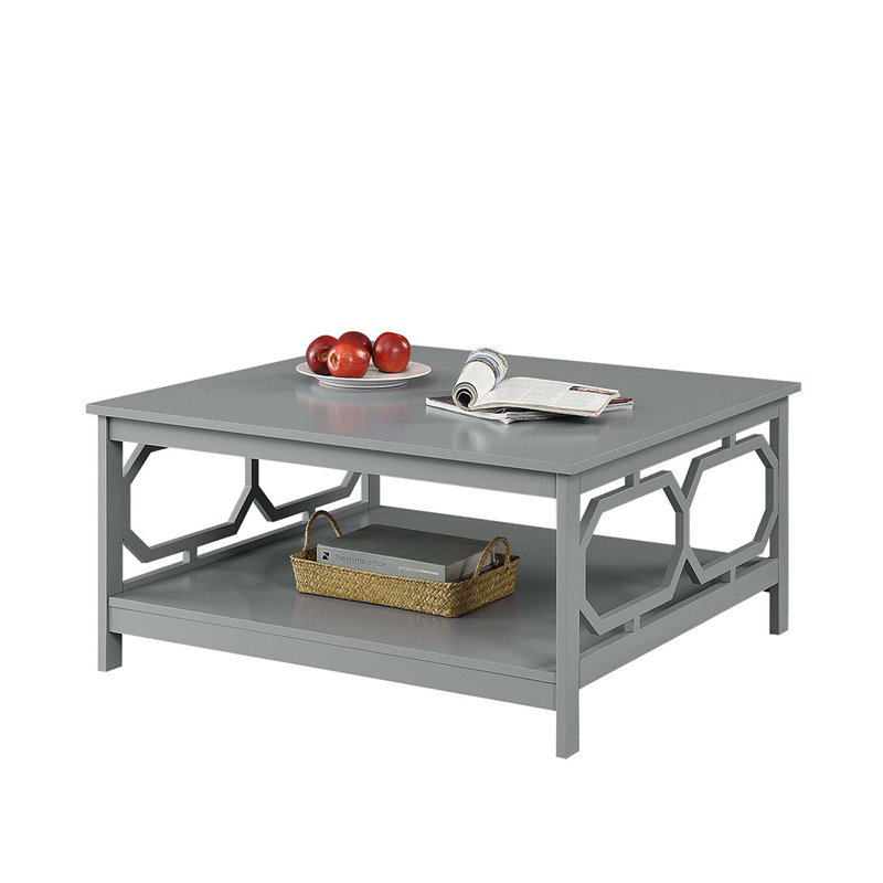 Table basse avec rangement l 36 po Minburn, Gris