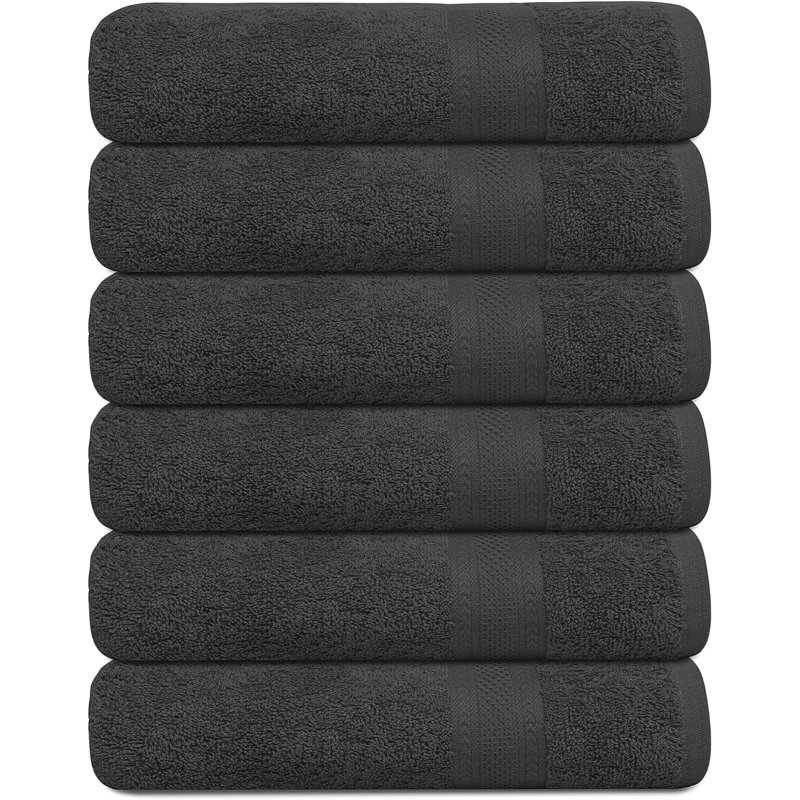 Juane Cotton Bath Towel, Gray