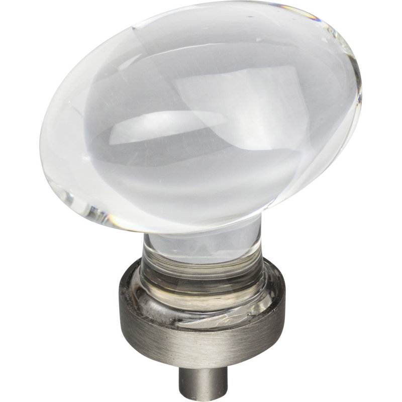 Harlow Oval Knob, Brushed Pewter