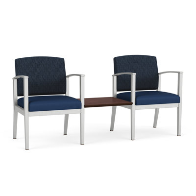 Structure tandem 2 places avec table centrale en acier Amherst