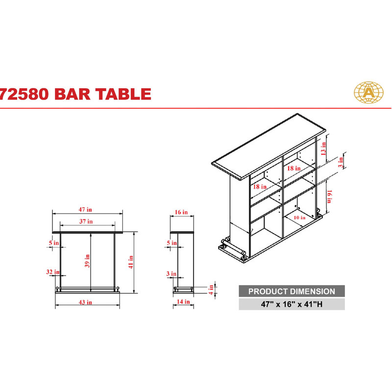 Table de bar rectangulaire blanche ultrabrillante avec options de rangement - choix pratique et élégant pour 6 tablettes brillantes pour l'espace