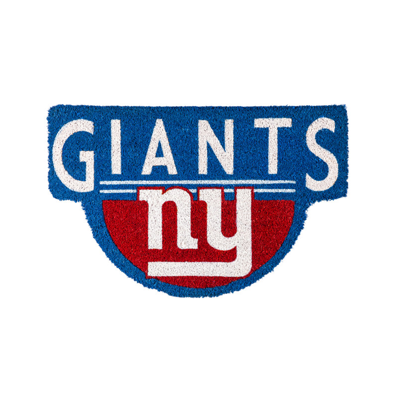 NFL Shaped Coir Outdoor Welcome Mat, Giants