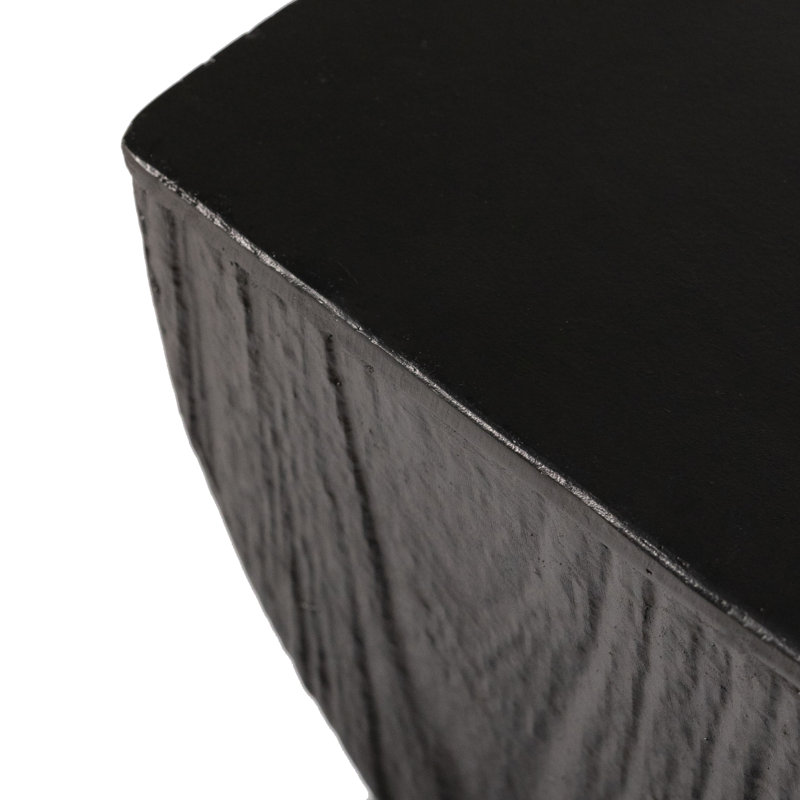 Ivy Bronx Doraly Square Side Table In Fiberstone Assembled Modern End Table, Black