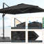 Parasol de patio en porte-à-faux décalé carré de 10 pi avec base lestée Rizvana-1689666243