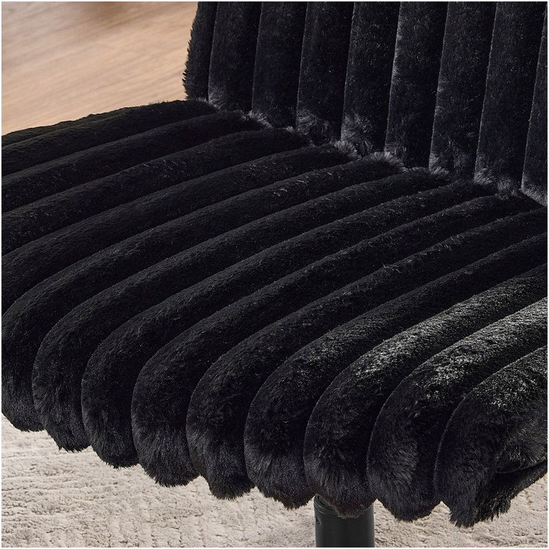Chaise de coiffeuse Blynn, Noir