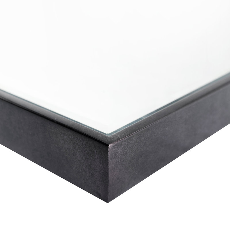 Salma Metal Flat Mirror, Gunmetal/Bevel Edge, 170cm H x 61cm W