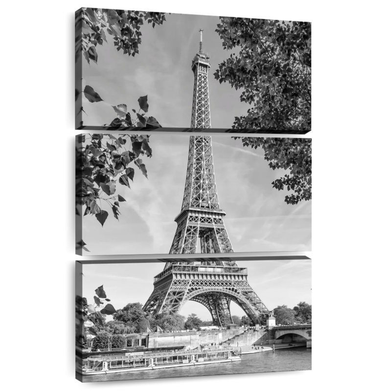 Lilie, Tour Eiffel et la seine, H 45 po x l 28 po