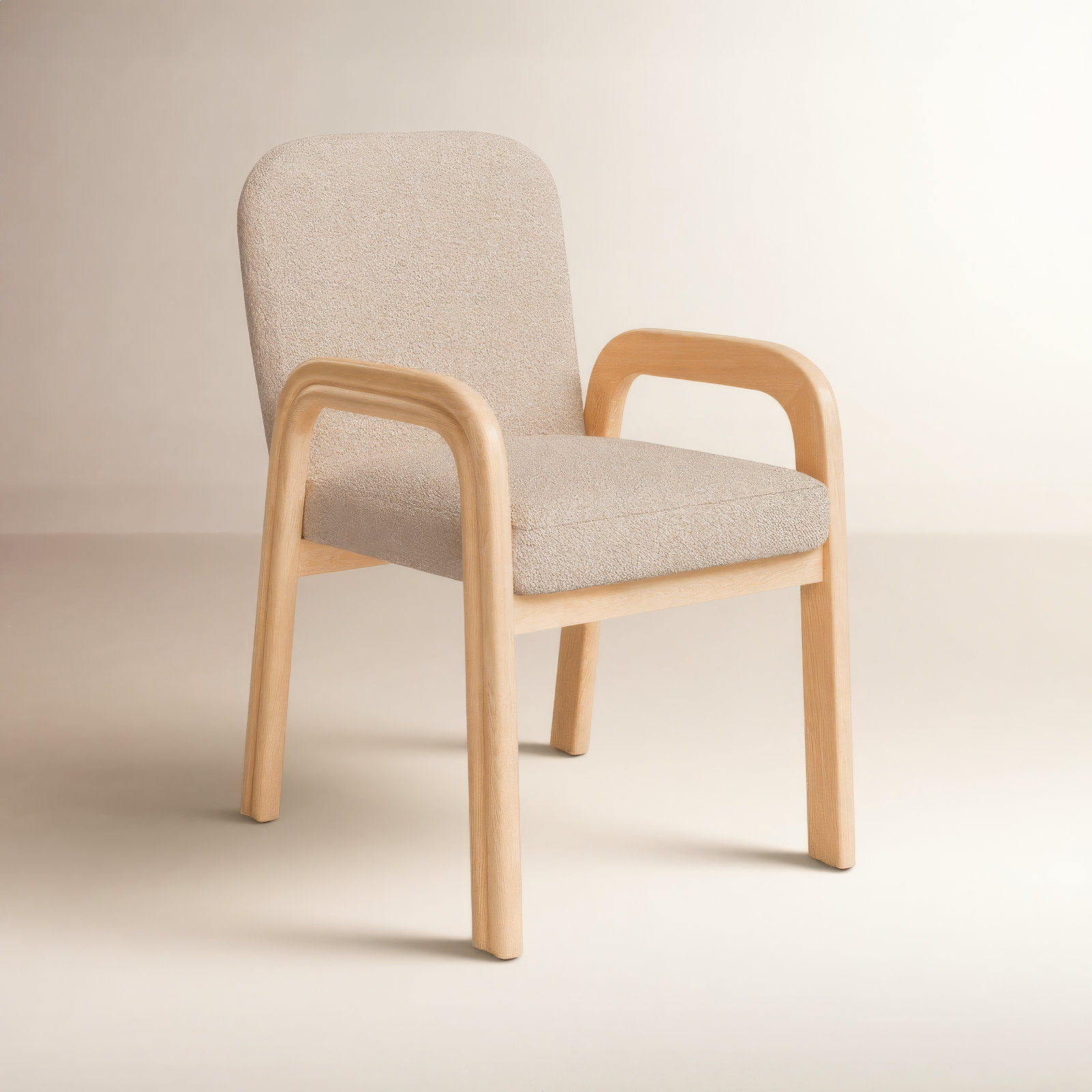 Elara Armchair, Light Brown, Natural
