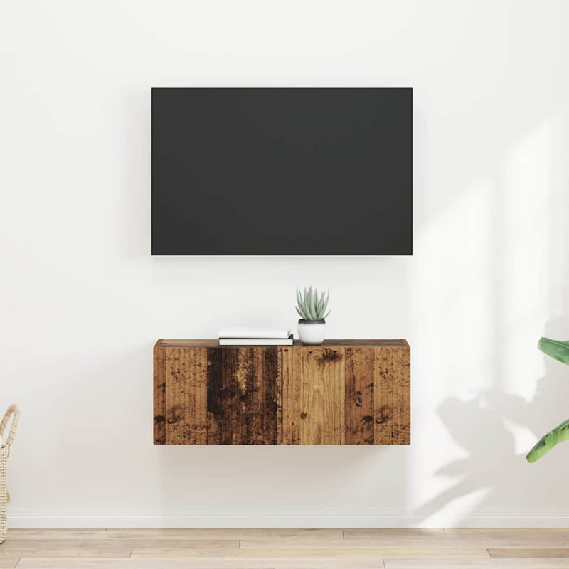 Unfinished TV Stand, Old Wood, 29.5cm H x 39cm L x 31cm W