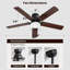 Lakeah 42'' Ceiling Fan with LED Lights-1374521609-1374521610