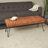 Genuine Leather Upholstered Bench-1803835938