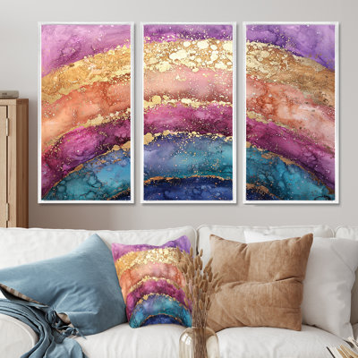 Ensemble de salon Radiant Cascade Of Rainbow III - Rainbow Wall Art
