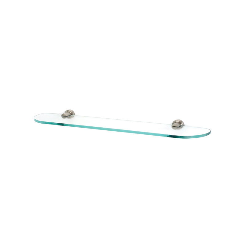 Infinity Bracket Shelf, Satin Nickel, 24" W x 4.75" D