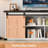Farmhouse TV Stand for 75" TV, Entertainment Center with Barn Doors & Storage-1700916083