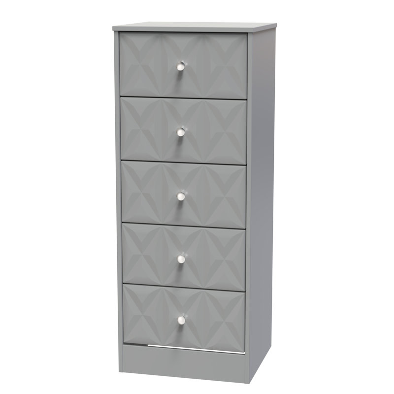San Jose Bedside Table, Indigo Matt/White Matt