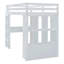 Lit mezzanine double avec grandes tablettes