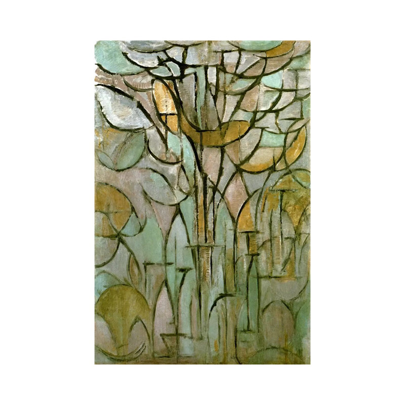 Piet Mondrian - Wrapped Canvas Painting, 66.04 cm H x 45.72 cm W x 3.175 cm D, No Frame