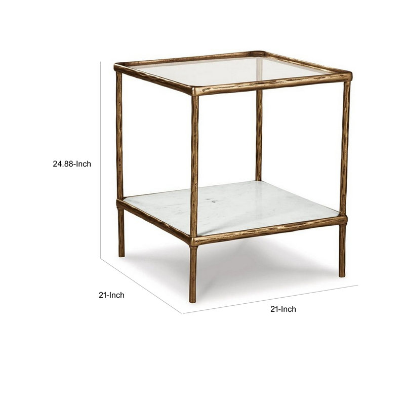 Broadhurst Glass Top End Table