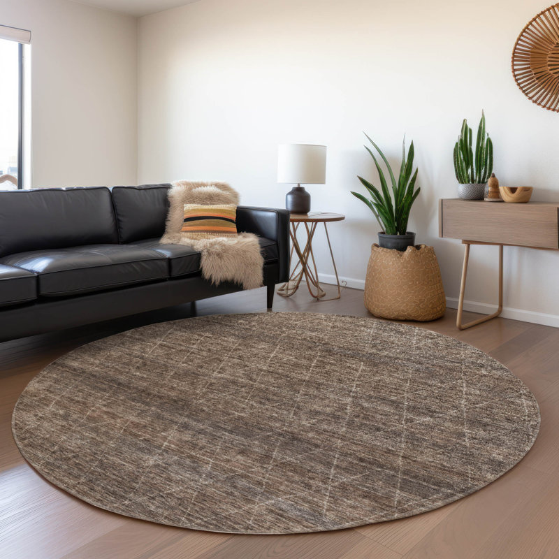 Tapis intérieur / extérieur lavable à la machine Cicel ACN1165, Rond 8 pi