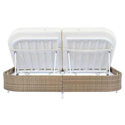 Karenda Outdoor Daybed Double Chaise Lounge by Latitude Run