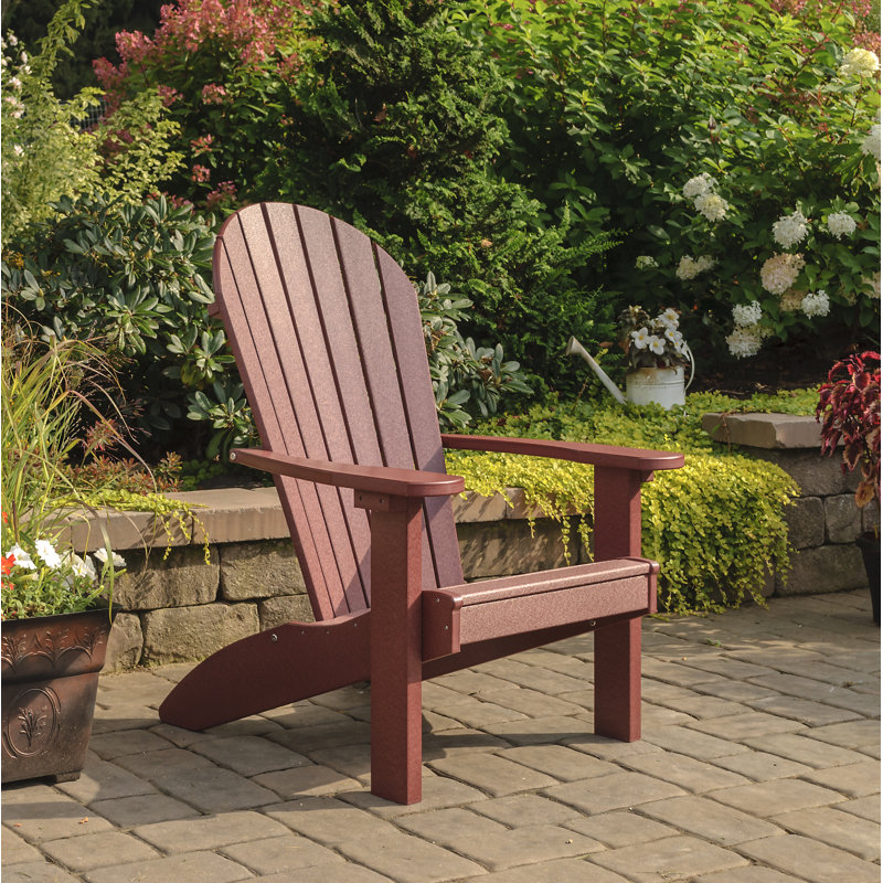 Chaise Adirondack en plastique Aatikah, Bois de cerisier
