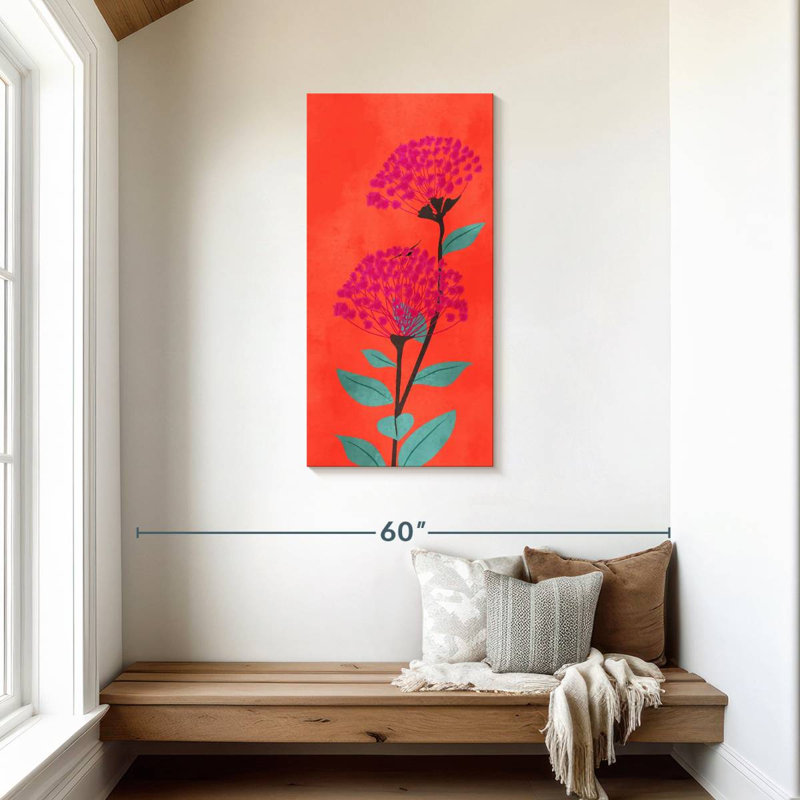 Tropical Flower Sunset, 42" H x 21" W