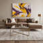 «Lyrical Abstraction 52», art mural sur toile grise-738395827