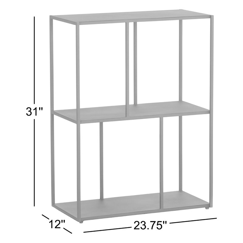Etagere Bookcase, Matte Black, 31" H x 23.75" W x 12" D