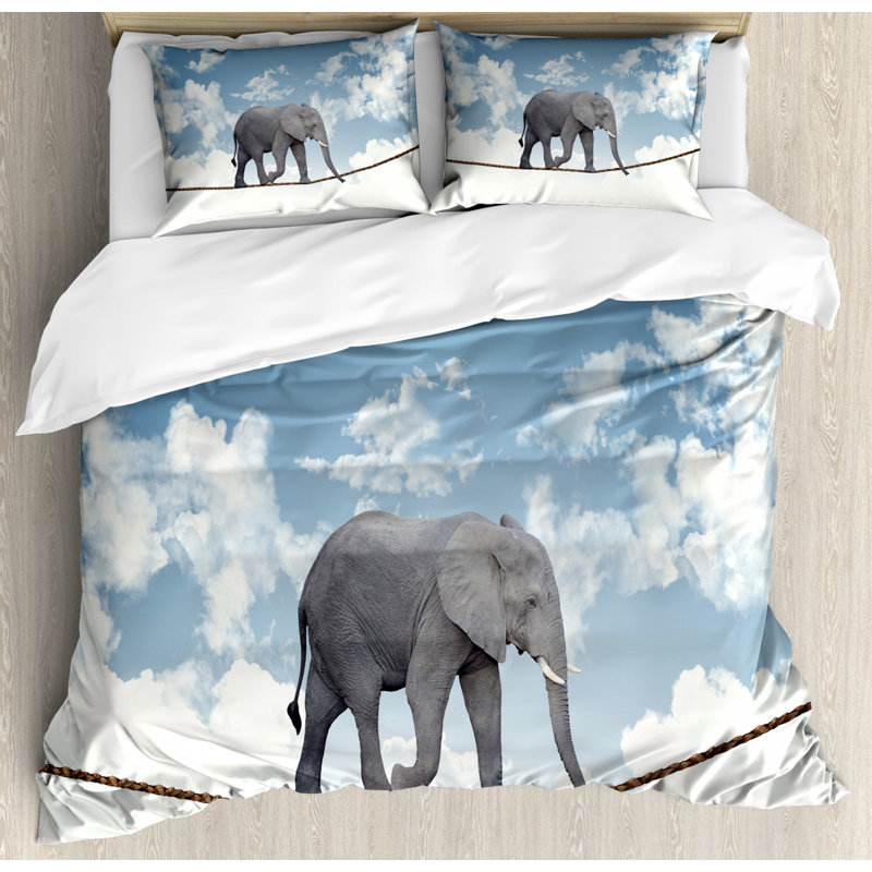 Eclectic Polyester Duvet Cover, Queen Duvet Cover + 2 Shams