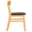 Chaise de salle à manger en bois massif (2) - Coussin moelleux en polyuréthane, aspect distinctif, pour siège couvert et à 2 rangées, structure stable, alimentation régulière-1799426215