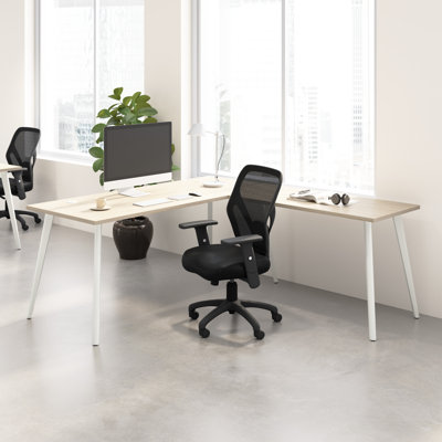 Bureau en L Bush Business Furniture avec pieds évasés en métal - réversible Bush Business Furniture