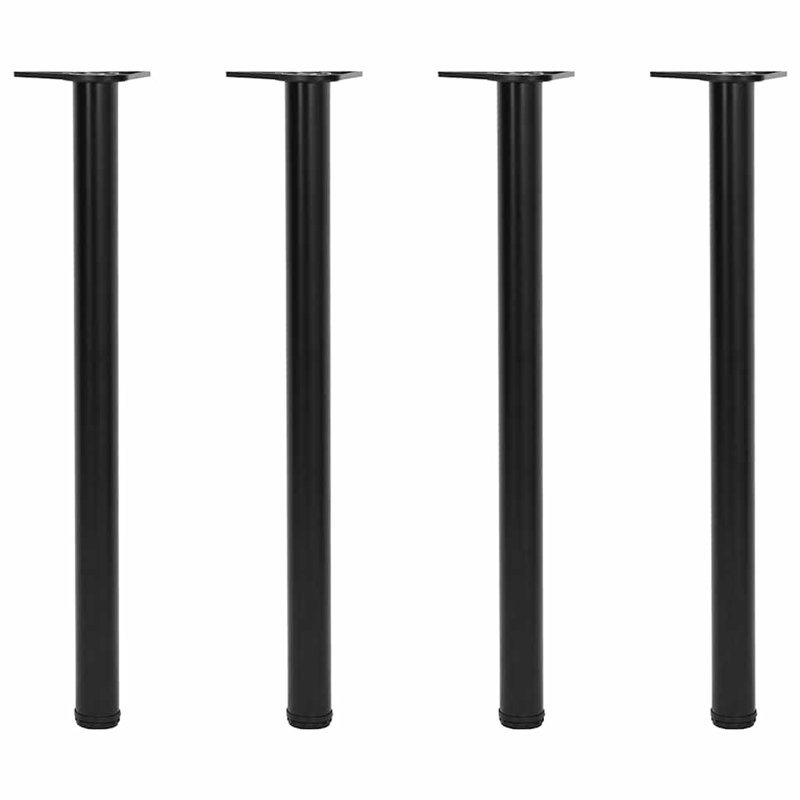 Pieds de table réglables en hauteur Latitude Run®, Noir, noir, noir, noir, H 43,3 po x l 2,4 po x P 2,4 po