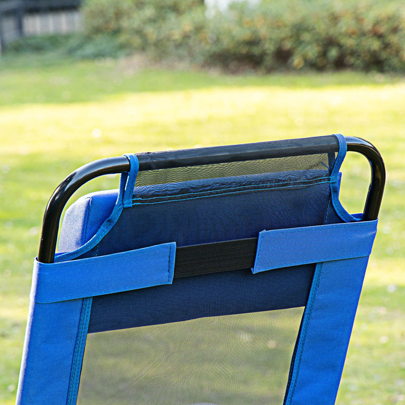 Outdoor Folding Patio Chairs Camping Chair Set Of 2, Blue