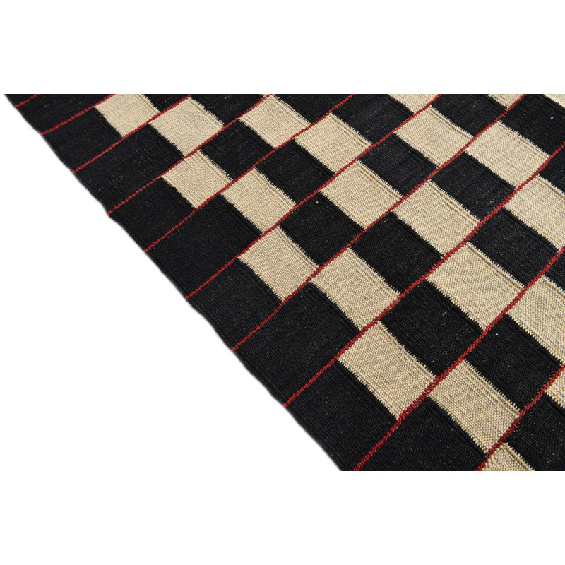 Tapis noir et blanc Mulloy