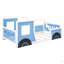 Lit plateforme simple en forme de voiture avec roues-322493168