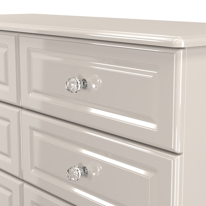 Fully Assembled Jacey 6 Drawer 111.8Cm W Chest, Beige