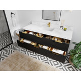 60'' Single Bathroom Vanity with Quartz Top