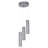 3 - Light Dimmable LED Cylinder Chandelier