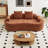 Boneless 77.95'' Modern Sectional Sofa, 2-Seater Curved Chenille Loveseat-1394209913