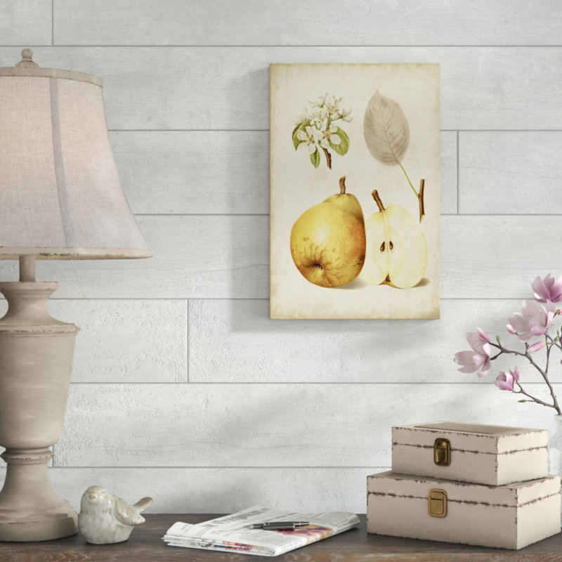«Harvest Pears II», peinture sur toile, H 18 po x l 12 po