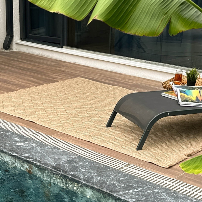 Nature Collection Argyle Indoor / Outdoor Area Rug, Rectangle 80 x 150cm