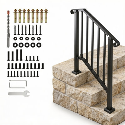 2 Step Stair Hand Rail Kit
