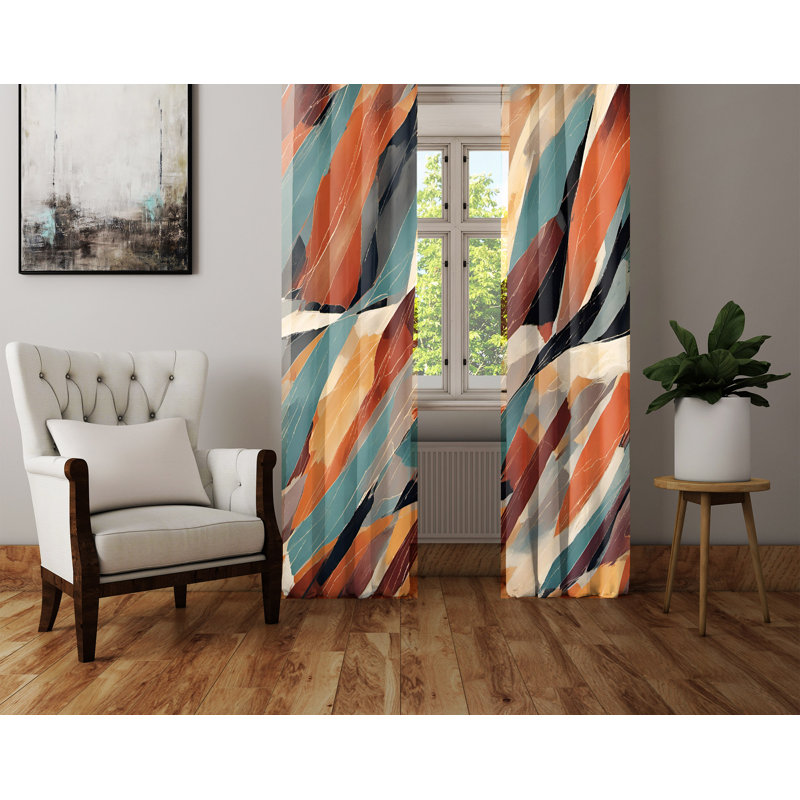 Semi Sheer Curtain Pair, 20" W x 52" L