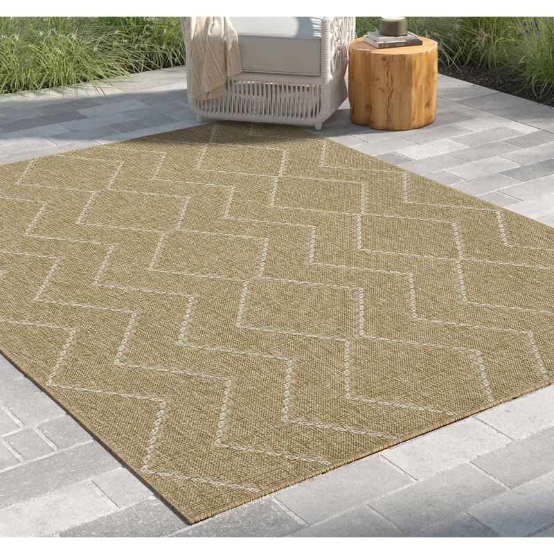 Tapis blanc intérieur / extérieur Earth, Rectangle 5 pi 3 po x 7 pi 3 po