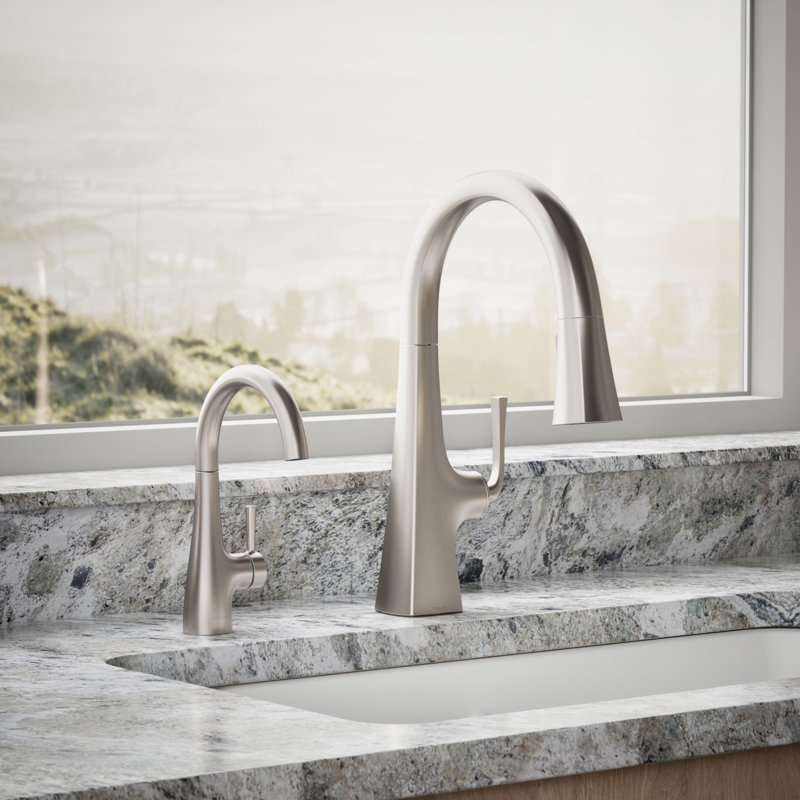 Transitional Beverage Faucet, Vibrant Stainless