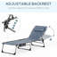 Chaise longue pliante, chaise inclinable d'extérieur rembourrée-154711828